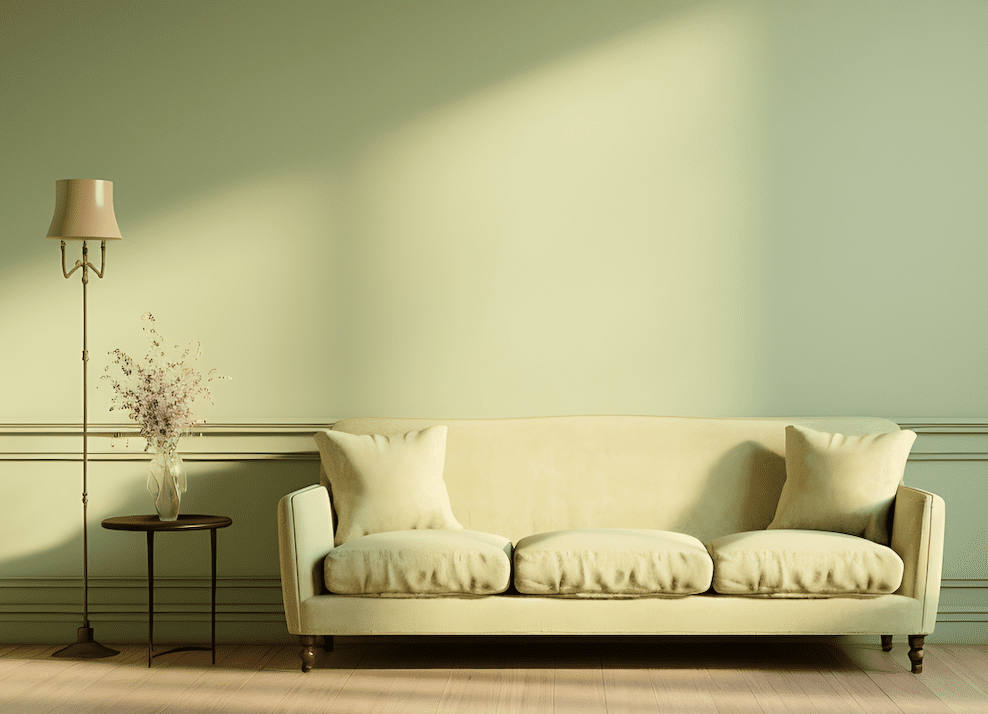 mise en situation de la couleur PLF-849 MATCHA Peinture La Francaise