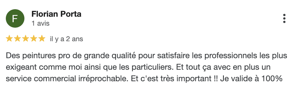 AVIS PEINTURE LA FRANCAISE 
